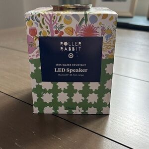 Roller Rabbit Green and White LED Bluetooth Speaker Box